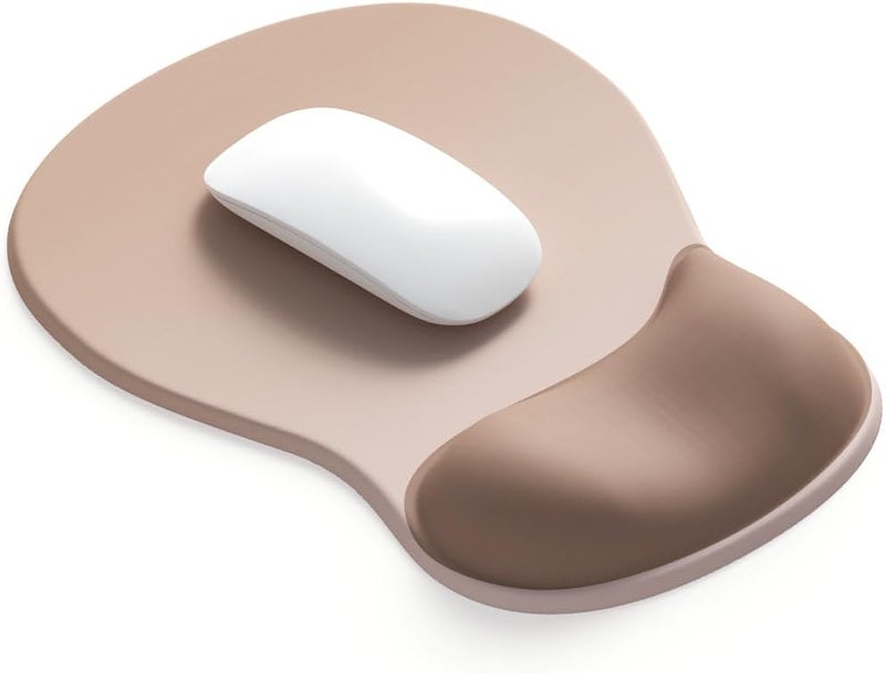 DemonChest ErgoComfort Gel Wrist Rest Mouse Pad-Ergonomic Office Mousepad with Wrist Support-Non-Slip, Design Desk Accessories Mat for Home&Game Decor (06Mocha Sand) - Image 1
